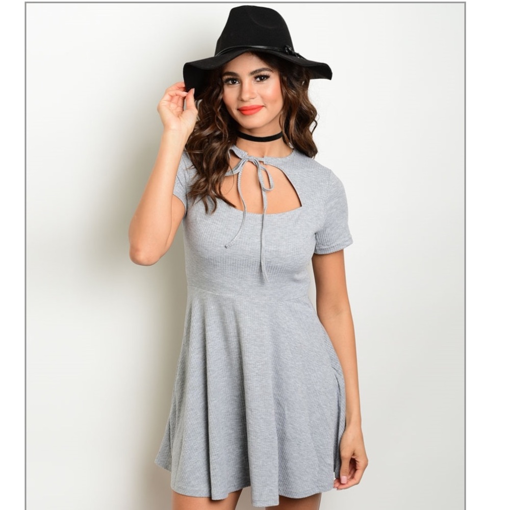 Front Tied Flared Dress